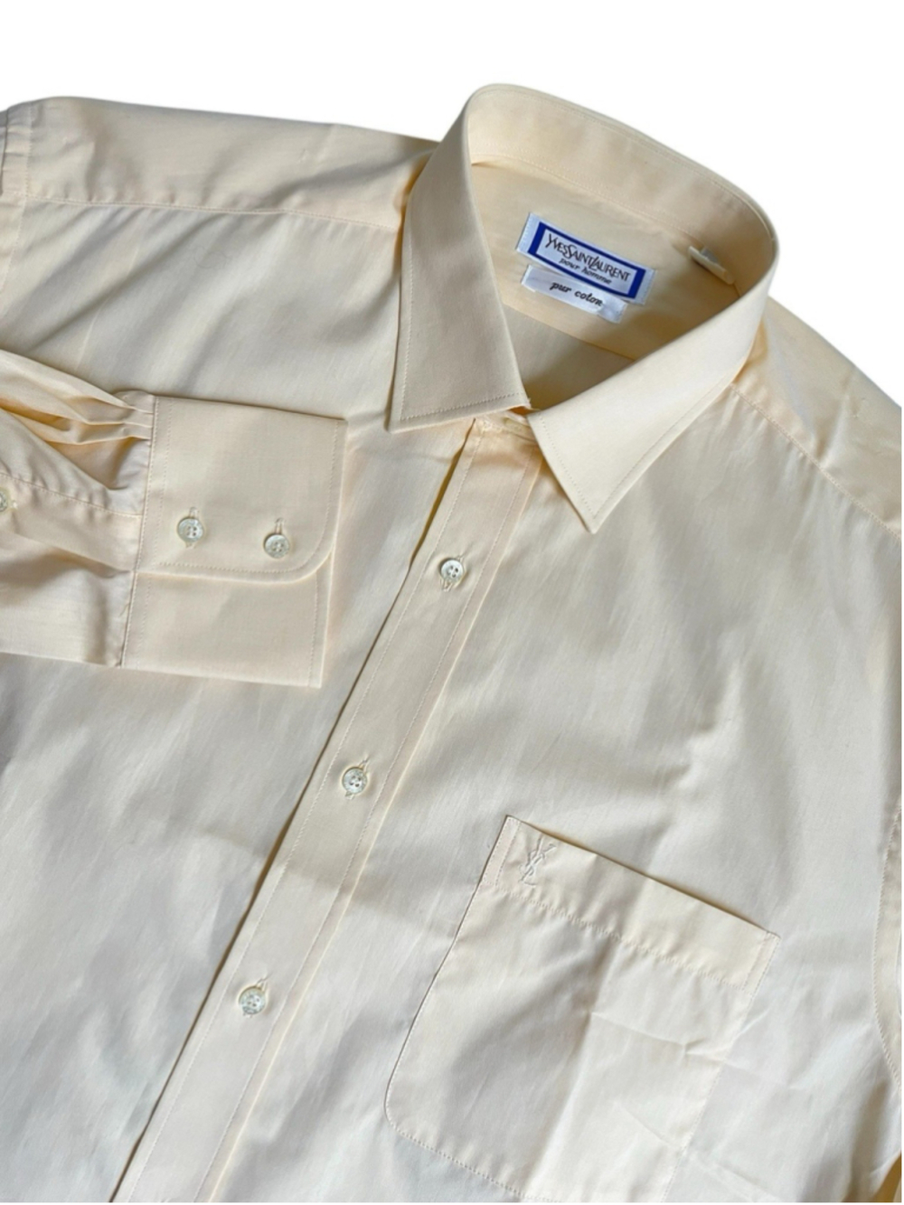 Vintage Yves Saint Laurent YSL Dress Shirt Men’s 42 Creamsicle Fits US46-48 NWOT